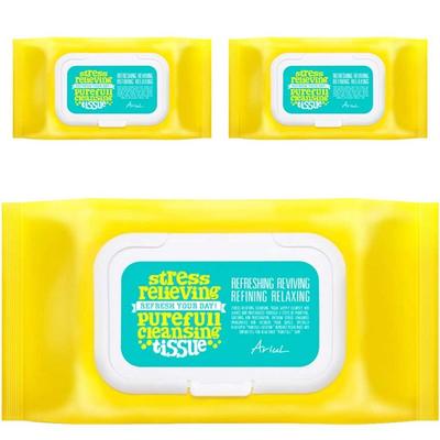 Arier Stress Relief Living Pure Pool Cleansing Tissue, 80 Sheets, 3 Famous Korean Cosmetics, Popular Products