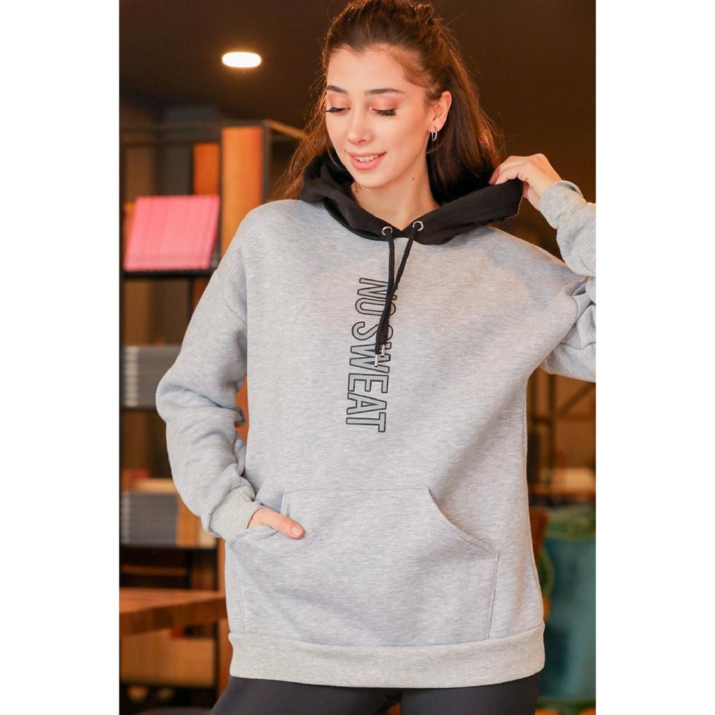 Серая женская толстовка с капюшоном купить недорого — выгодные цены ...