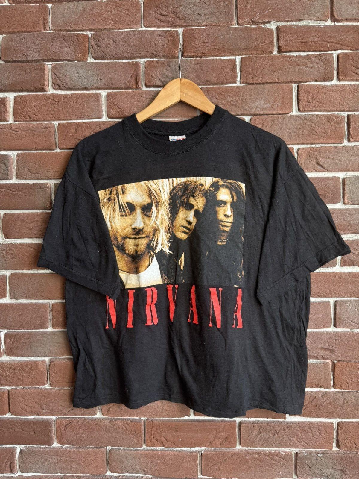 Редкая винтажная футболка 90-х Nirvana Курт Кобейн Гранж Группа фото Унисекс XXXXL