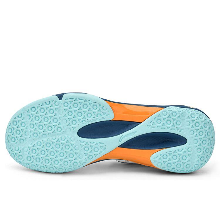 Li Ning Casual Versatile Non-Slip Wear-Resistant Low-Top Badminton Shoes Unisex Shoes White Denim-Blue AYZT003-2