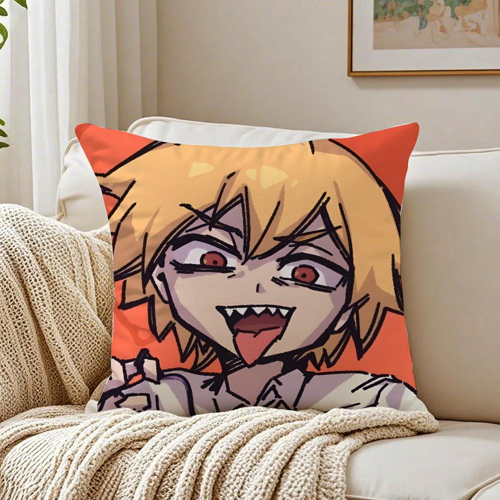 anime violent CChainsaw MMan Cushion Cover Pillowcase Antidustmite living Room Sofa Decor Cushion Room
