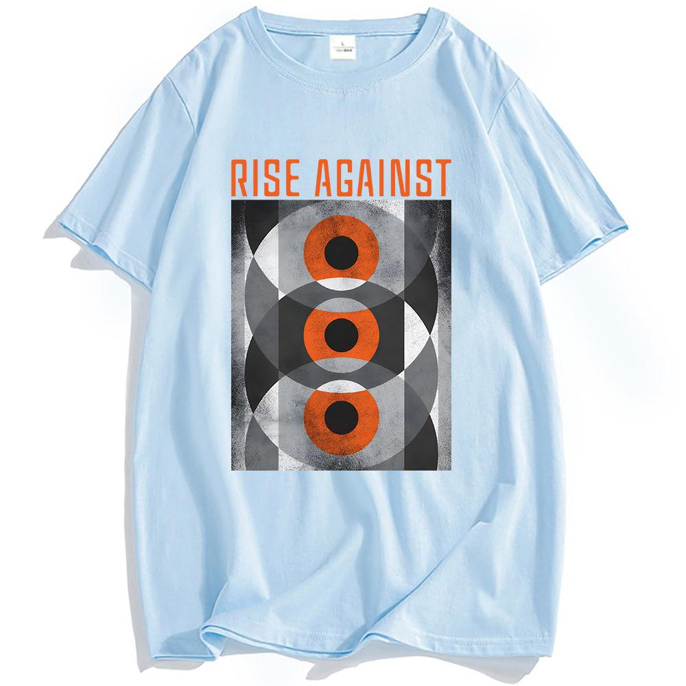 Marble Eyes T-Shirt RISE AGAINST Ricochet Laser Tshirts Cotton Unisex Streetwear Hip Hop Loose Summer Men T Shirt Print Clothing