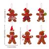 6 Stück Filz-Lebkuchenmann-Anhänger Lebkuchenmann Weihnachtsbaumschmuck Winterurlaub Hausdekoration