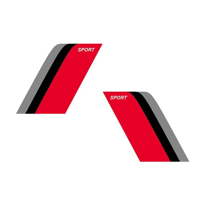 2PCS Car Wheelbrow Decorative Stickers Reflective Warning Tri-colour SPORT Alphabet Stickers Car Exterior Decorative Stickers