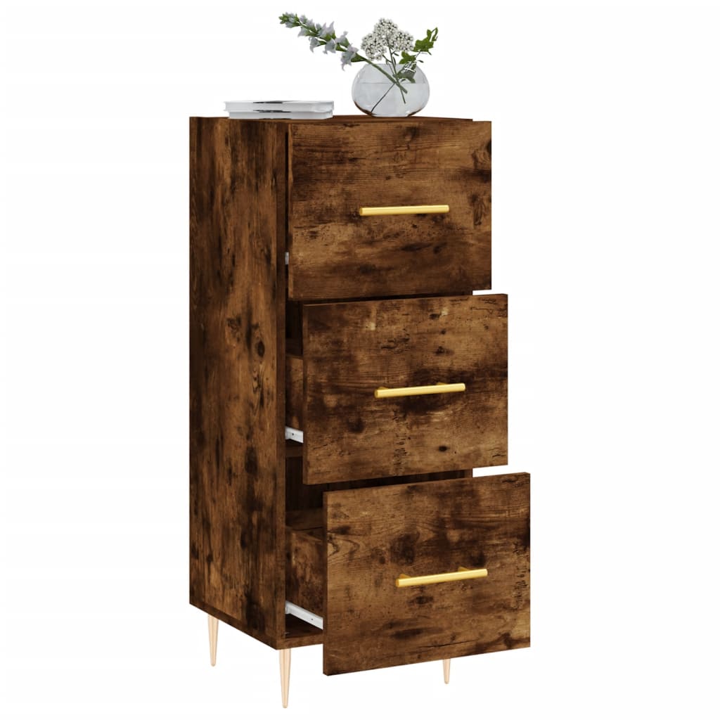 Sideboard Smoked Oak 34.5 x 34 x 90 cm Wood Based Panel