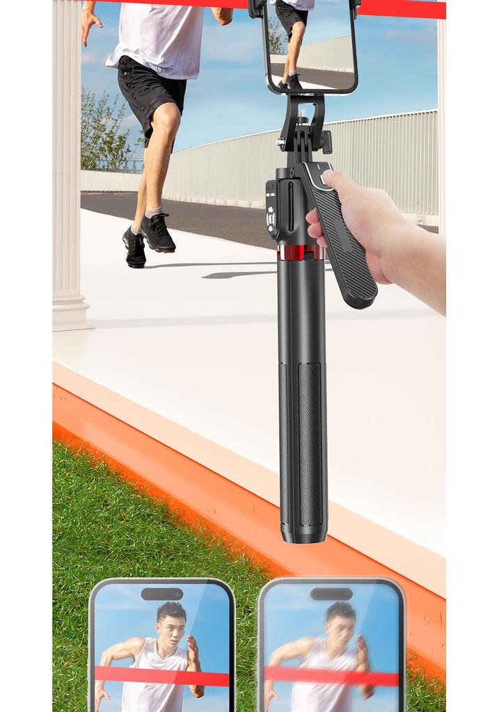 Multifunctional Bluetooth Selfie Stick: Four-Leg Stand with Remote, Wide-Angle Rotating Ball Head