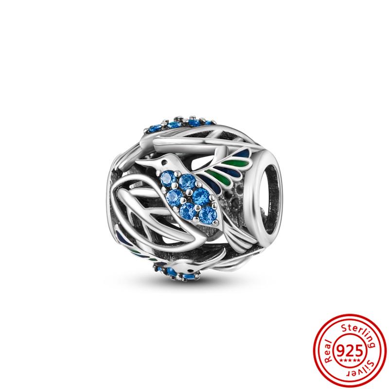 S925 Sterling Silver Butterfly Flower Heart Four Leaf Clover Forever Love Beads Fit Original  Charms Bracelet Fine Jewelry