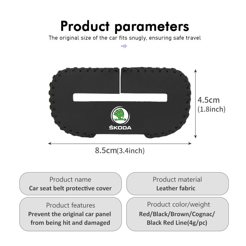 BBID3 Clip di Protezione per Cintura di Sicurezza Auto Fibbia di Blocco Tappo Copertura Accessori Tappi per Cintura di Sicurezza Per Skoda Octavia A5 A7 RS Fabia Superb