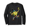 Top Spin Tennis Ball Ice Cream Drip Rainbow Racket Colorful Long-Sleeve T-Shirt