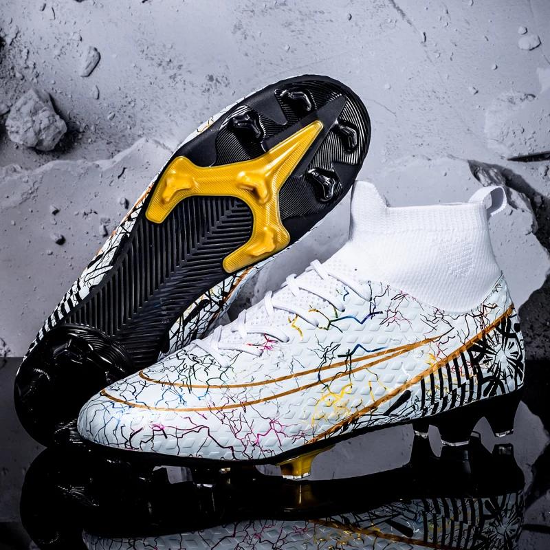Men Soccer Shoes Society Football Boots Original Professional Casual Cleats Sports Indoor Field Studded Training Football Shoes