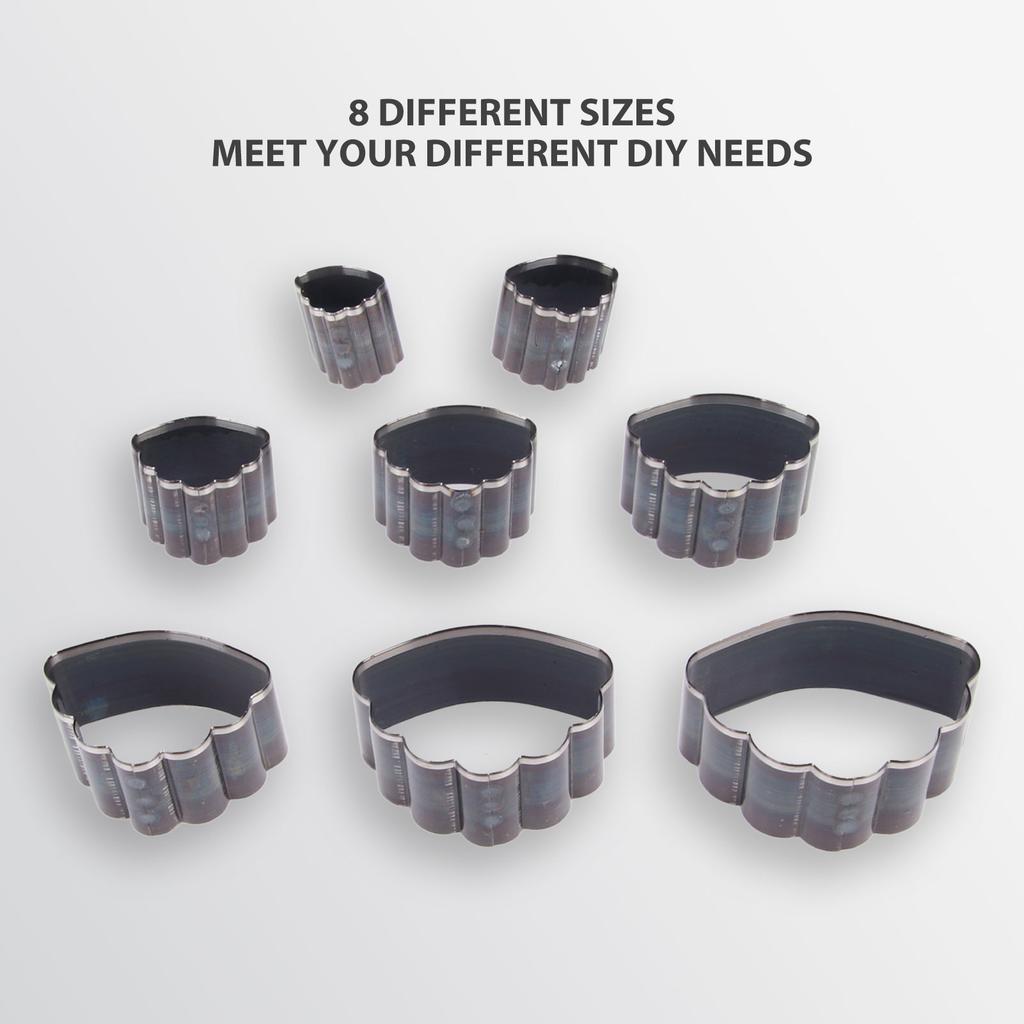 8pcs Leather Punching Mold DIY Sharpness High Carbon Steel Leather Die Cutter for Layering Fabric Leather Jewelry