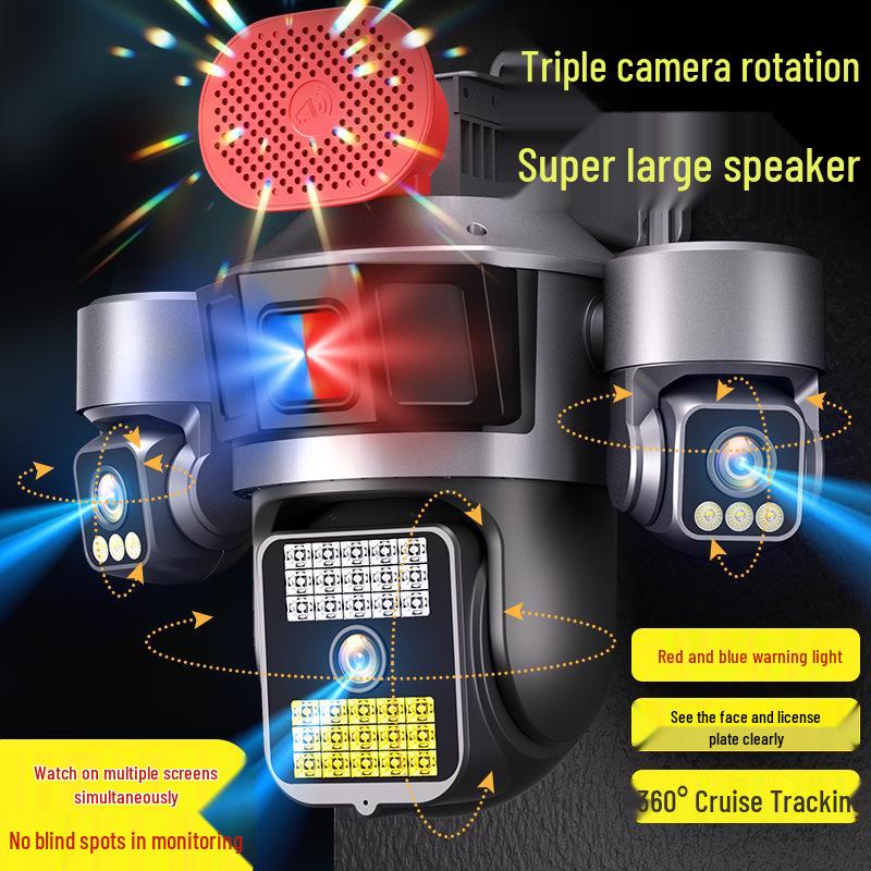 

Little Eagle 360° Rotatable Outdoor HD Night Vision Camera with Three-Lens System 3 Lens WIFI + No Memory Card