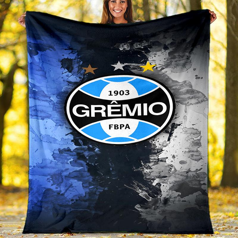 Grêmio logo printed blanket—lightweight,soft,warm;versatile blanket all seasons—perfect as &air-conditioning throw,nap blanket
