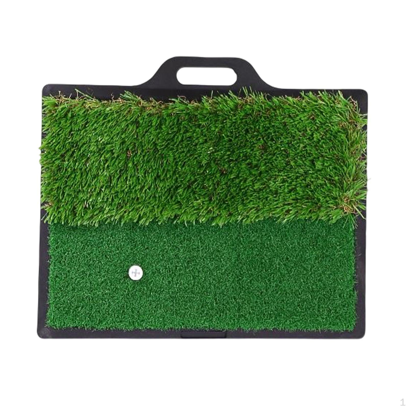 

Portable Golf Training Mat 32x42cm Practice Rubber Base Batting Aid Turf Hitting Pad for