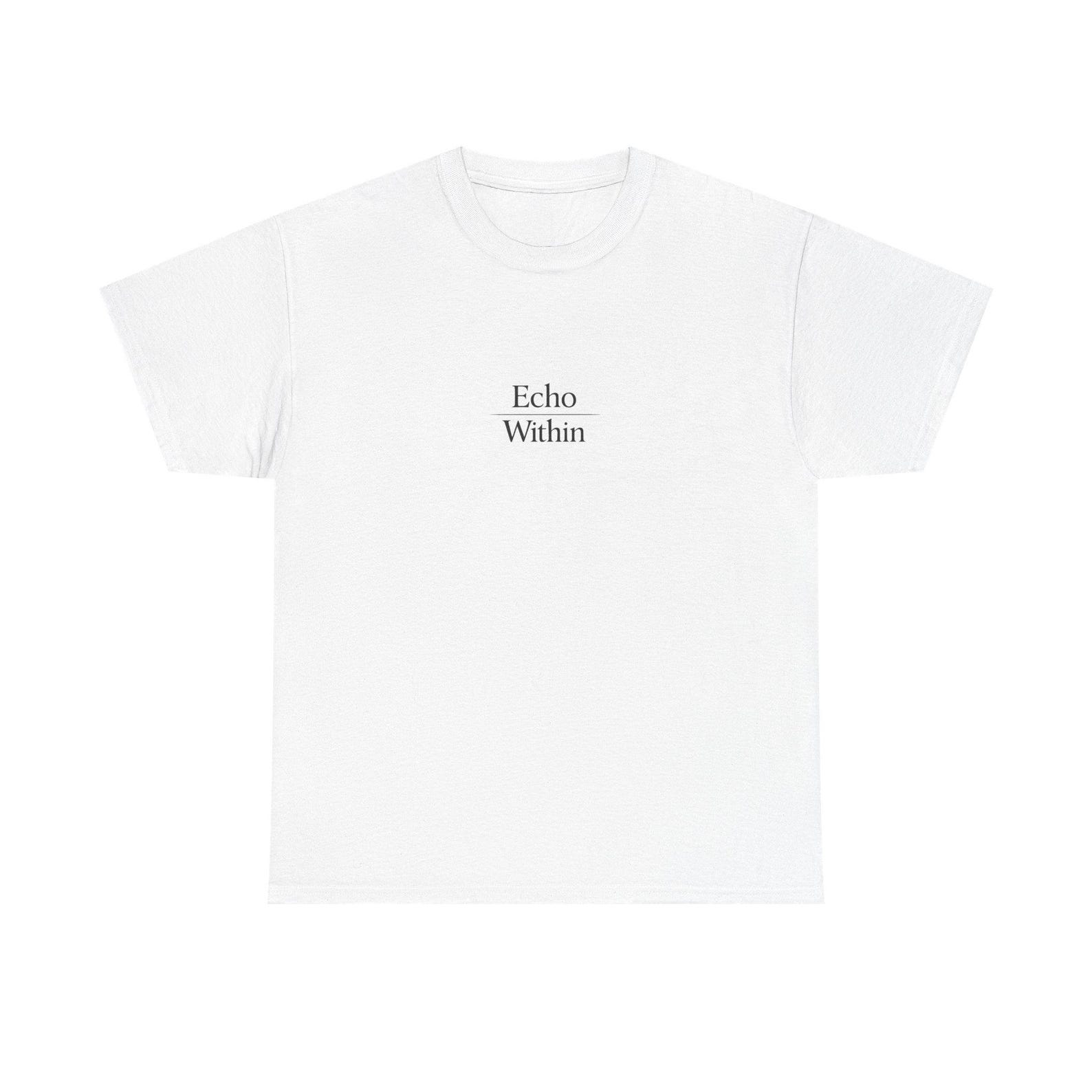 Echo Within Tee | Minimal Typography T-shirt, Back Print S