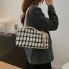 Stylish Korean Large Capacity Tote Bag For Women With Trendy Checkered Design For Spring Summer 2024