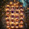 Minimalist Hanging Photo Display Handcrafted Photo Clip String Light  Halloween