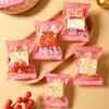 100Pcs Clear Red Plastic Candy Bags nowflake Crispy Baking Cookie Machine Sealed Chinese New Year Gift Packaging
