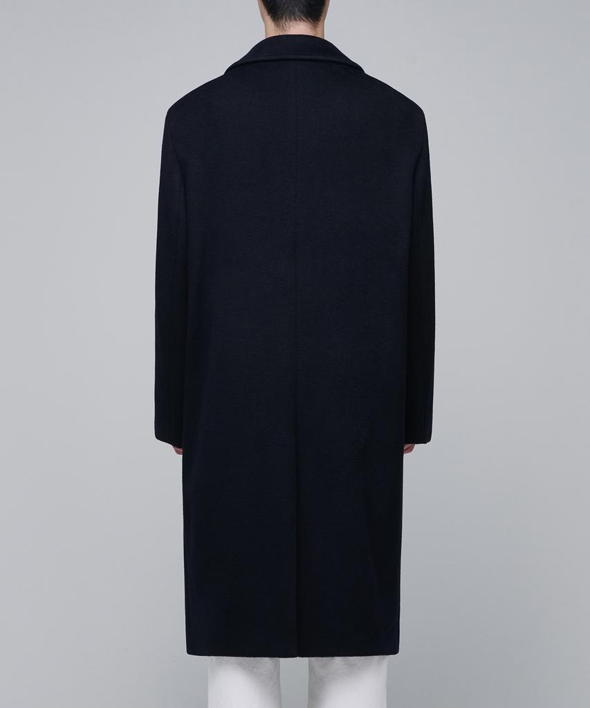 Musinsa Standard Cashmere Blend Oversized Double Coat [Navy]