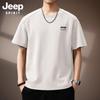 JEEP SPIRIT Men's Heavyweight Loose-Fit Round Neck T-Shirt