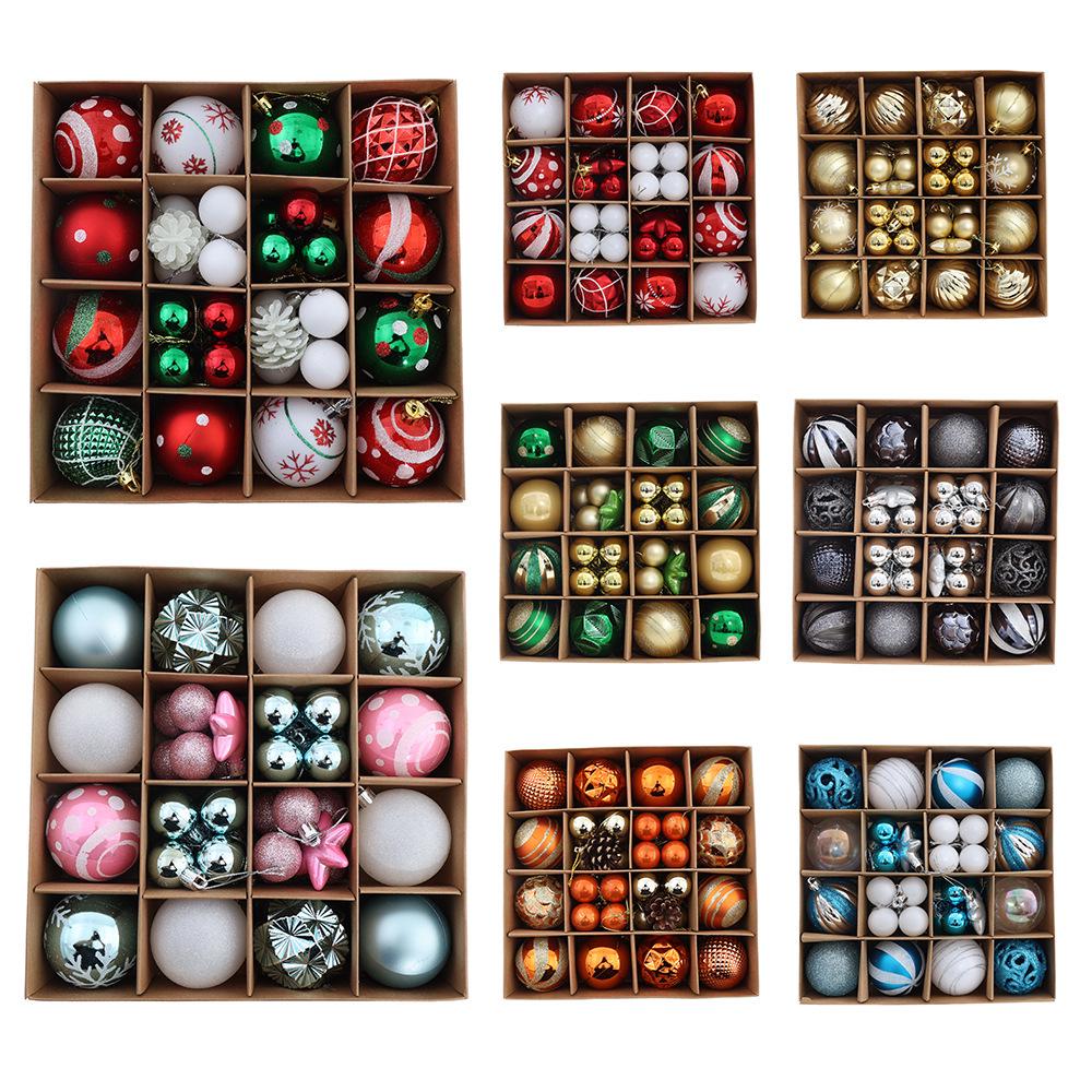 Painted Christmas Ball Gift Box Set - Festive Tree Ornaments & Party Decorations