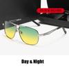 Polarized Photochromic Night Vision Sunglasses Outdoor Protective Goggles Day And Night Uv400 Lens Men'S Driving Sun Glasses