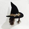 Tree Of Life Badge Wizard Hat Lace Trim Wizard Cap Vintage Halloween Hat  Cosplay Party