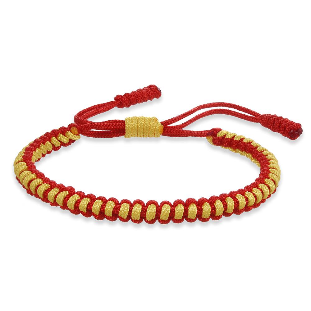 Women's Two-Color Ethnic Knot Bracelet: High-End Handwoven Jewelry