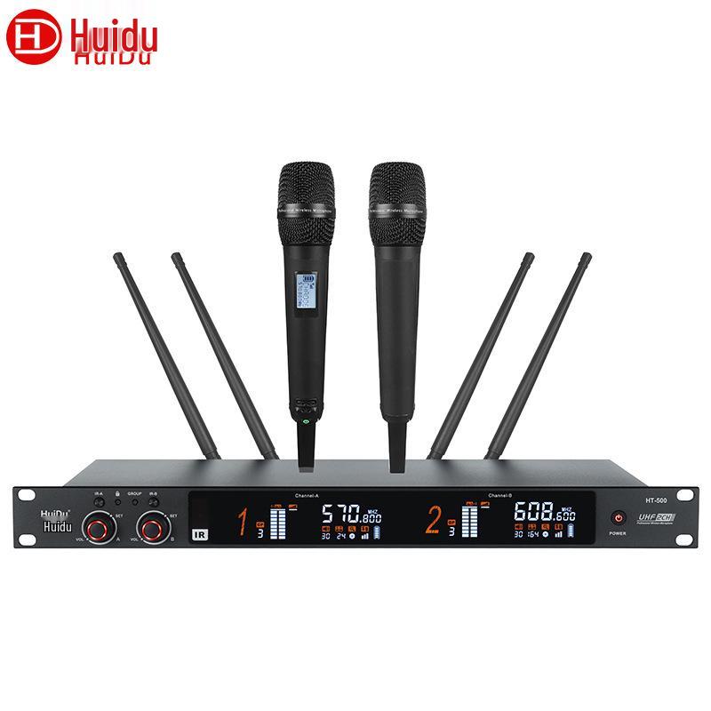 HuiDu HT-500 True Diversity Dual Wireless Conference Microphone System