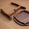 Walnut Wood Coffee Table Retro Folding Portable Circular Tea Table Small Luxury End Tables Home Living Room Desk Furnitures