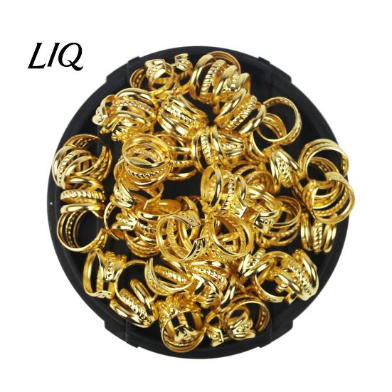 Open Design Hair Rings 100Pcs Dreadlock Accessories, Metal Hollow Twist Rings, Lightweight Braids Cuffs, Non-pierced Ear Cuffs Accessories
