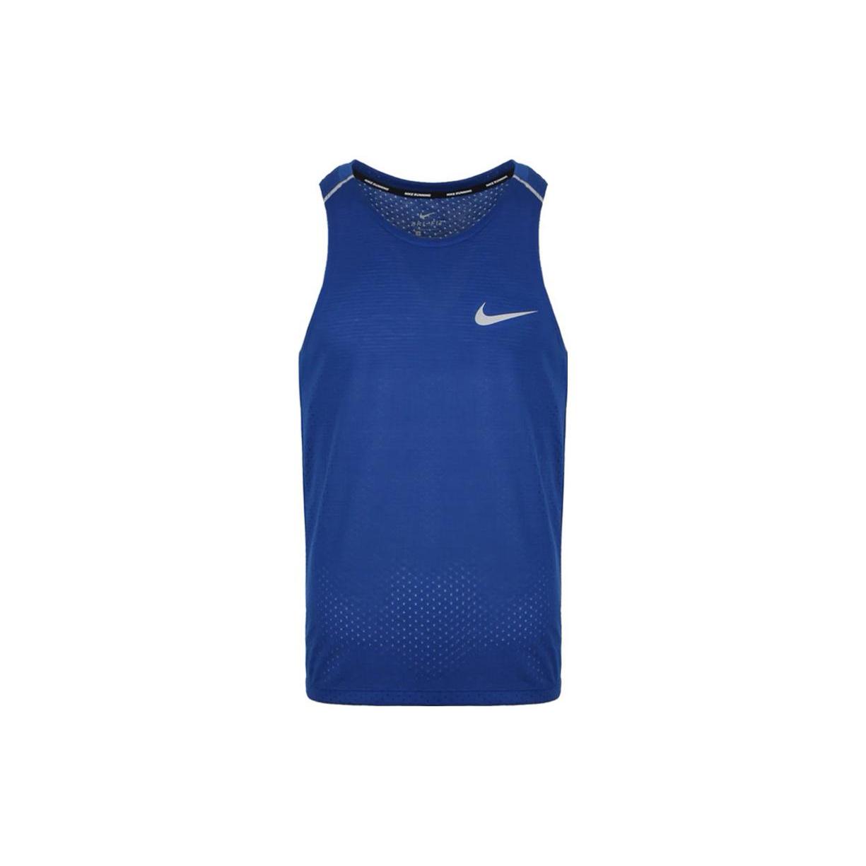 Мужские майки Nike Синие С круглым вырезом Тонкие Другие AQ9918-438 M