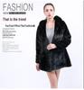 Women's Faux Mink Fur and Leather Long Coat (2021)