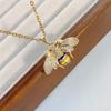 Fashion Fun Sweet Little Bee Pendant Necklace Female Niche Design Sense Versatile Collarbone Chain Cute Neck Chain