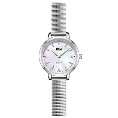 White Moonlight Series Watch Quartz Movement Stainless Steel Strap Mother Of Pearl Dial Womens Light Luxury Niche Romantic Gift Box FLL38-6556