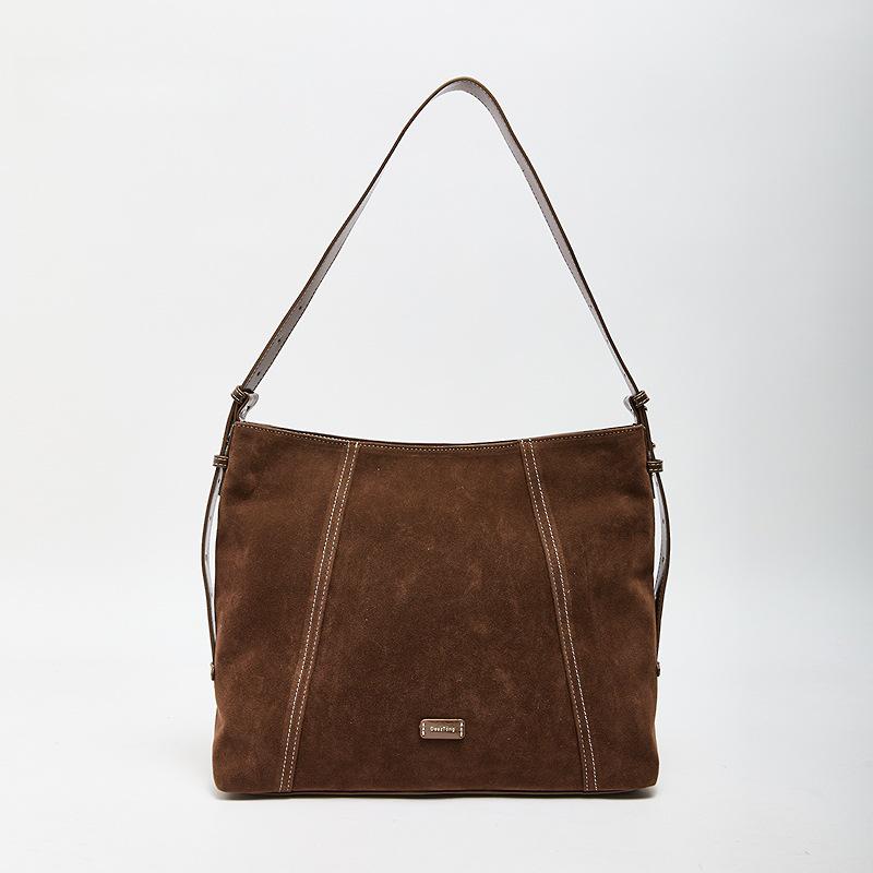 

Korean Retro Fashion Large Capacity Women s Tote Bag - 2025 Autumn Shoulder & Crossbody Style. коричневий