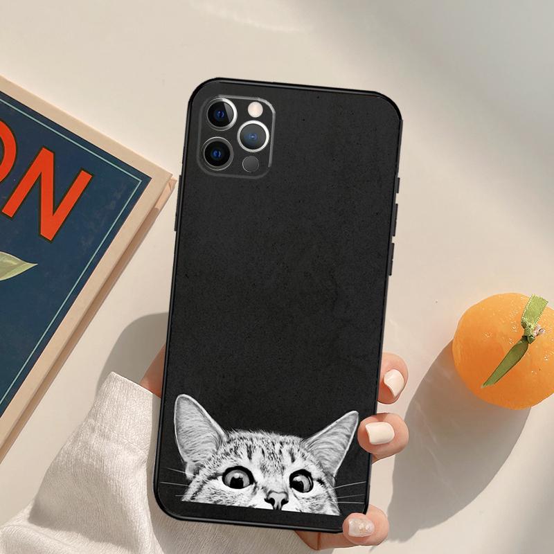 Space Happy Cats Funda Case For iPhone 15 14 16 Pro Max 11 12 13 Pro Max Mini XR 16e 16 15 Plus Phone Cover