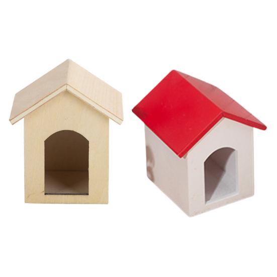 1:12 Miniature Dog House Realistic Excellent Workmanship Wood Fairy Micro Landscape Dog House for Children