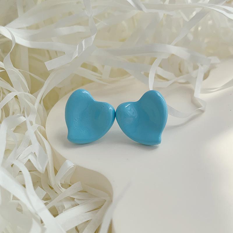 2024 Irregular Heart Stud Earrings - Niche Sweet Luxury, Non-Pierced Ear Clips for Women