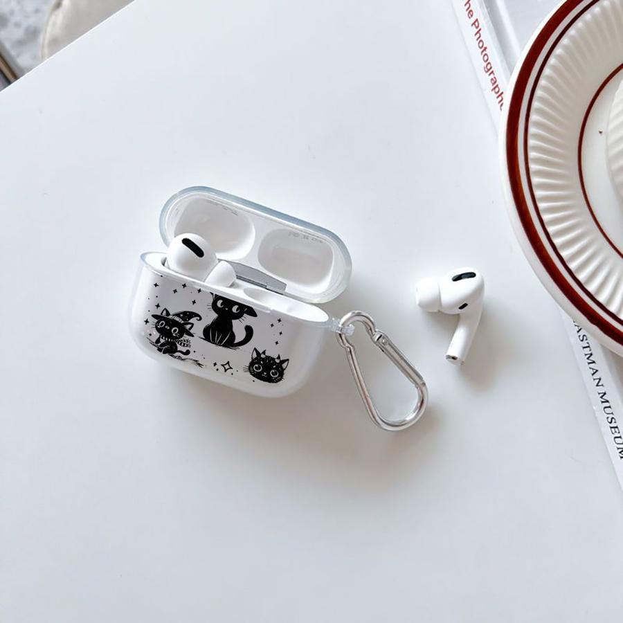 Clear Earphone Cases Cover Case For Airpods Pro 4 3 1 Pro2 2 Pro3 Cute Cat Lovely