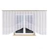 Kinga - Ready-made Jacquard Curtain with Bottom Trim - - White
