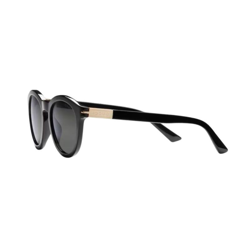 

GUCCI Temple Logo Acetate Oval Sunglasses Men s Black F чёрный