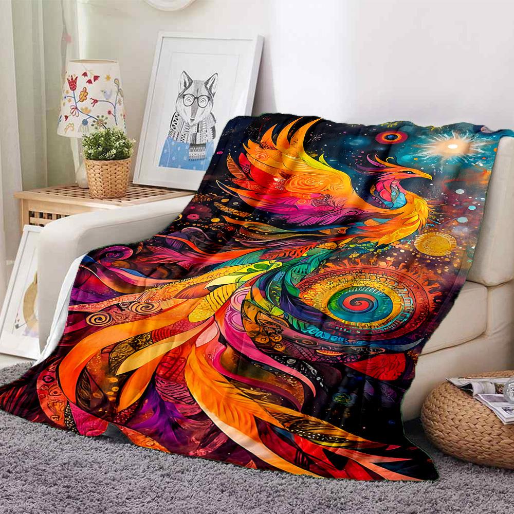 1pc Fantasy Artwork Lightweight Flannel Blanket, Comfortable and Warm Blanket, for Office and Camping Sofa Bed, Livingroom092