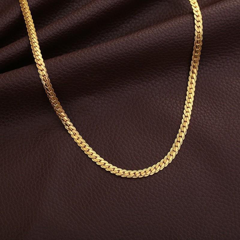 Necklace, Side Embossed Necklace Fashion Copper Necklace