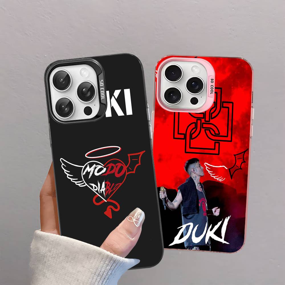 Fashion Rapper DUKI Phone Case Color Silver Shell For LPhone 17 16 16e 15 14 13 12 11 Pro Max Plus