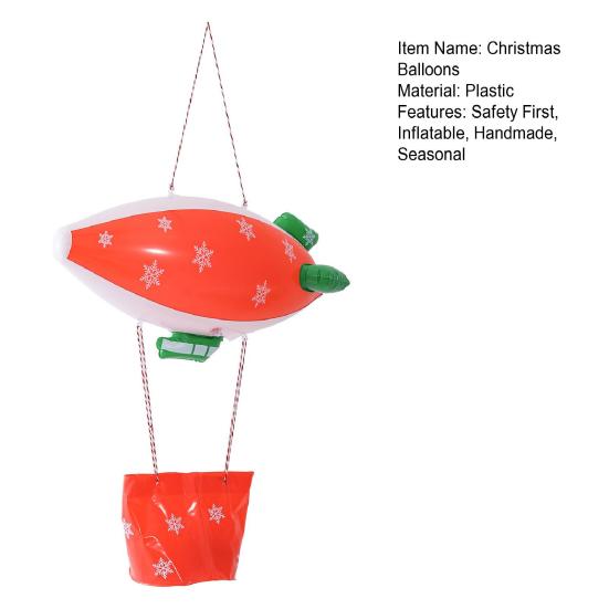 Inflatable Christmas Ball Fires Balloon Ship Flying Boat for Elf Doll Decoration Handmade Seasonal Costume Outdoor Holiday Lawn Ornament