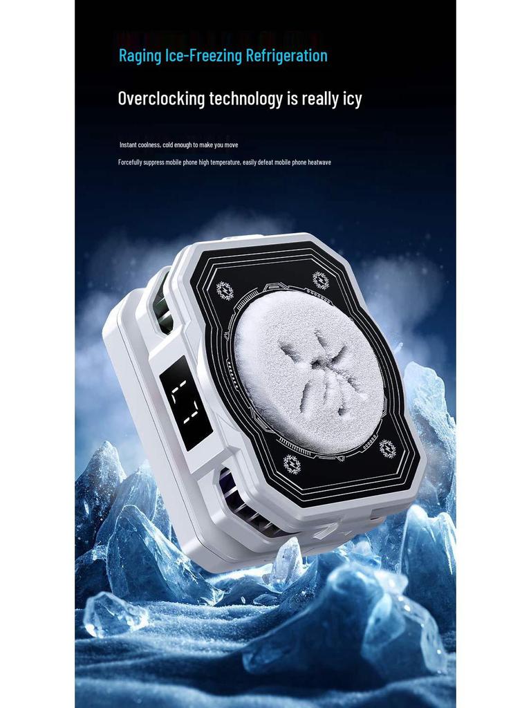 TH10 Digital Display Wireless Magnetic Semiconductor Phone Cooler