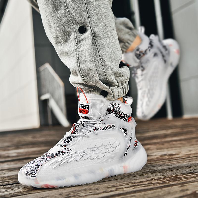 Men's Winter Plus Size Fashionable Lightweight Plush Warm Cotton Shoes Snow Boots Casual Sports Cotton Shoes