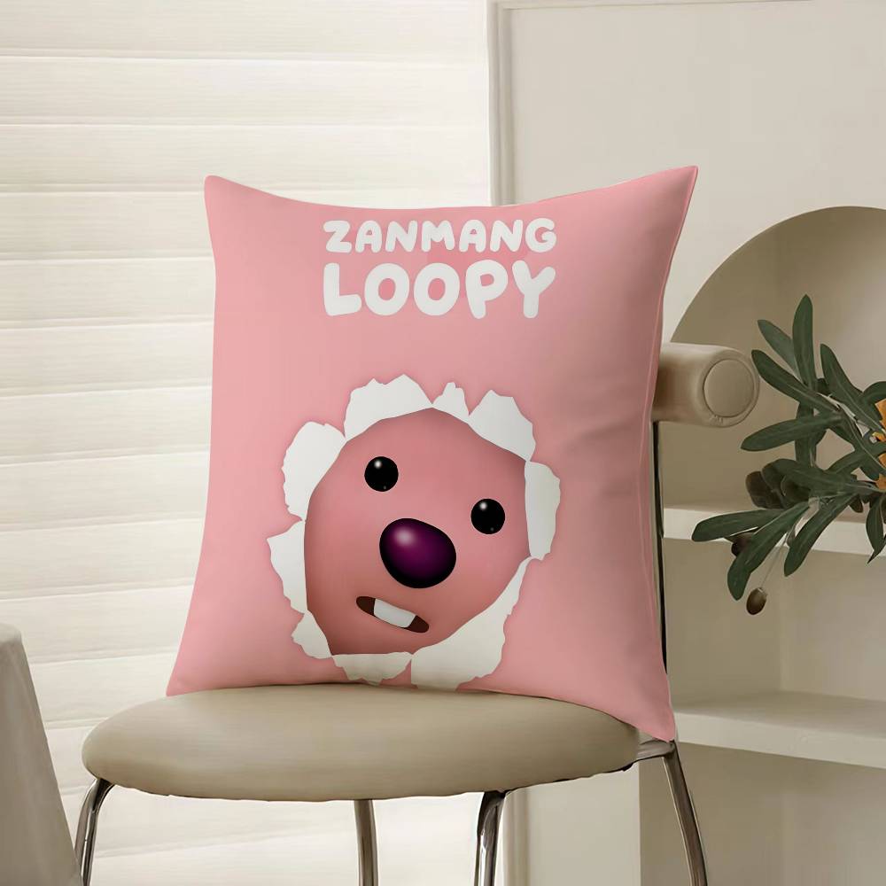 Popular Cute Loopy-Y For Fun Pillow Case Comfort Sofa Bed Silky elegant Invisible zipper Decorative cushion cover