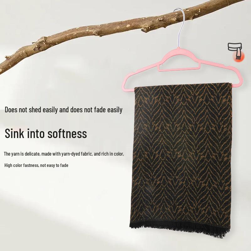 250g Jacquard Leopard Print Cashmere Scarf - Luxurious, Warm, and Versatile Women's Shawl for Autumn/Winter